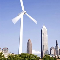 The Great Lakes Science Center&rsquo;s wind turbine