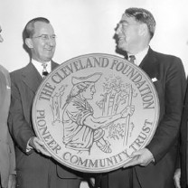 Although the foundation&rsquo;s trailblazing was a faded tradition by 1955, when this picture of the trustee bank presidents holding a replica of the foundation&rsquo;s logo was snapped, its stature as the world&rsquo;s first community trust remained a source of pride.