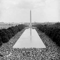 The March on Washington, August 28, 1963, at which Martin Luther King Jr. called upon the nation to make good on democracy&rsquo;s promise of social and economic freedom for all citizens 