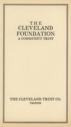Cover of The Cleveland Foundation: A Community Trust